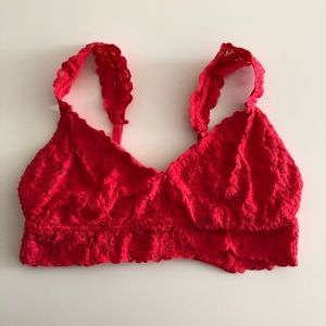 Aerie Red Lace Bralette